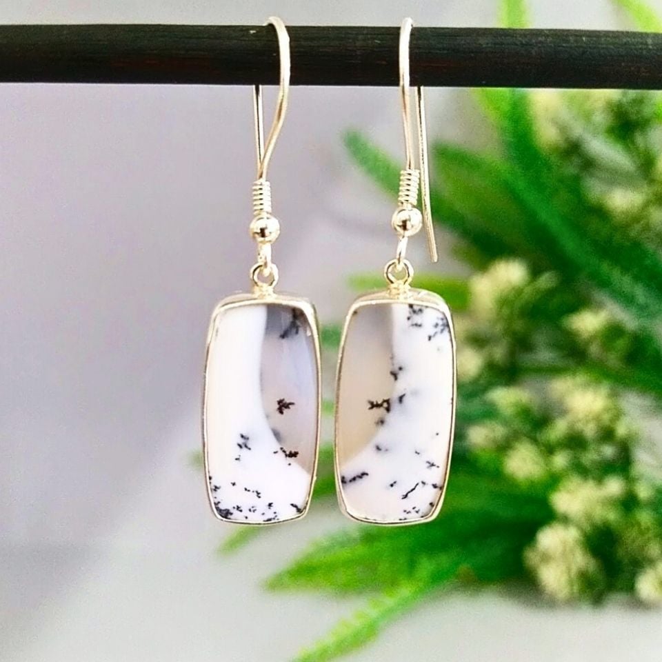 Merlinite Stone Natural Stone Earrings – KP833