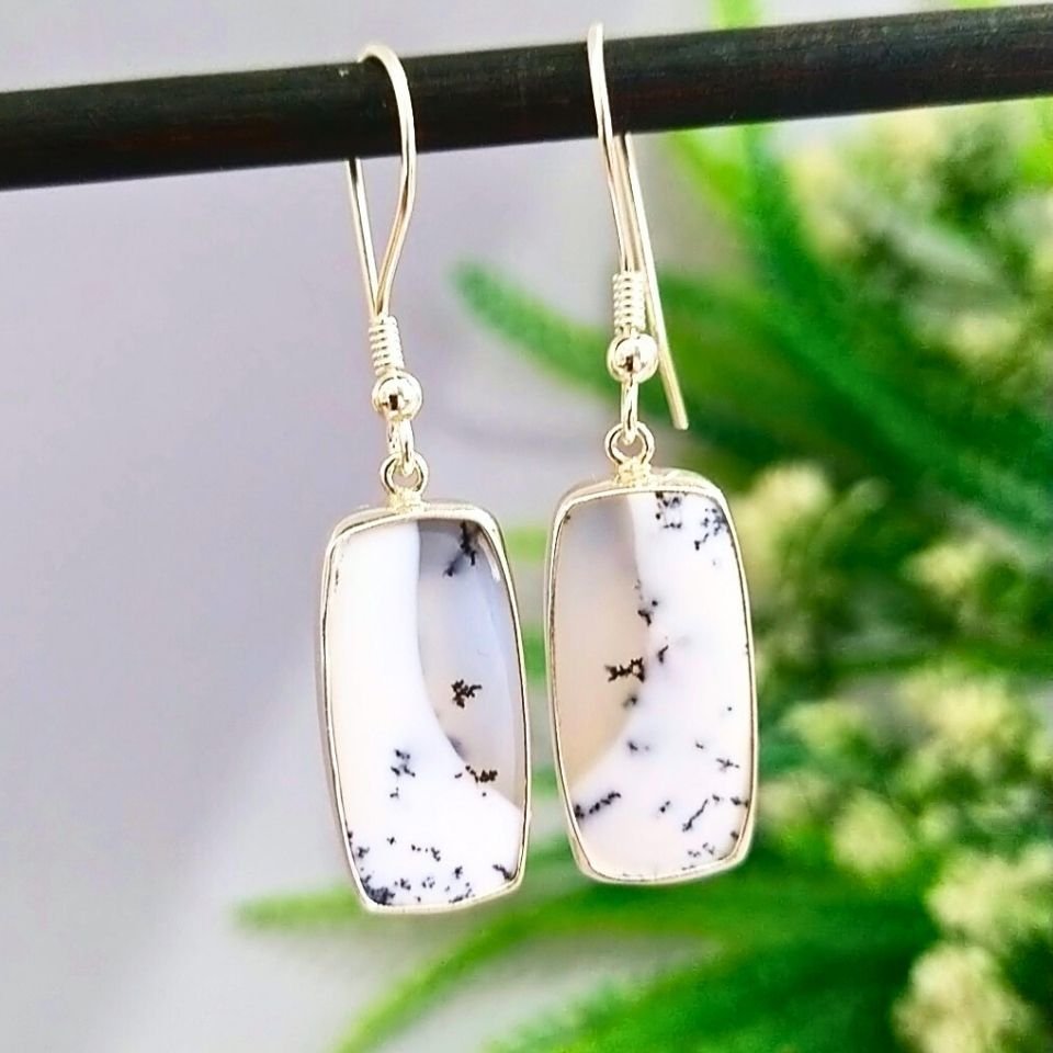 Merlinite Stone Natural Stone Earrings – KP833