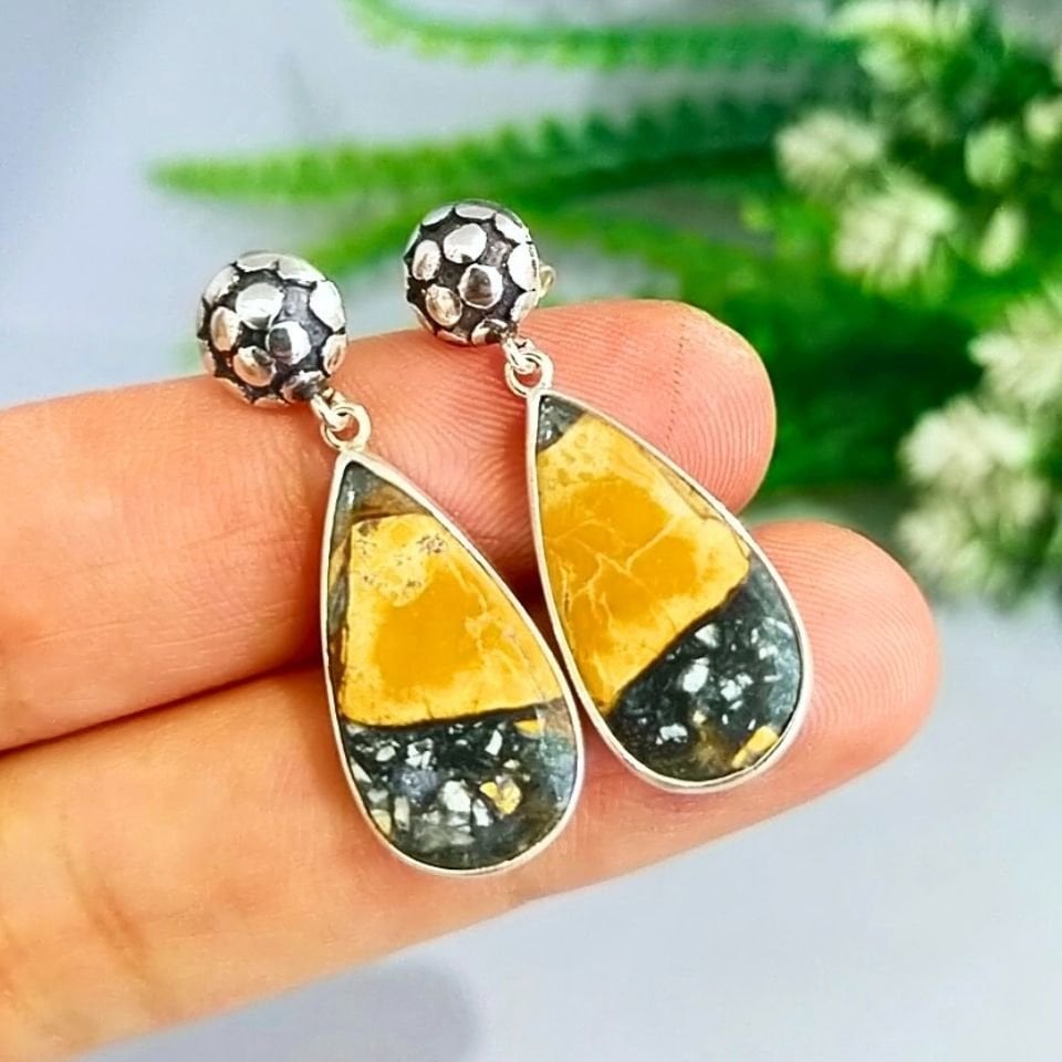 Maligano Jasper Doğal Taş Küpe - KP844