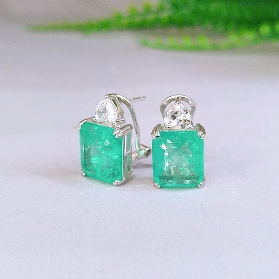 Paraiba Turmalin Özel Tasarım Küpe - KP994