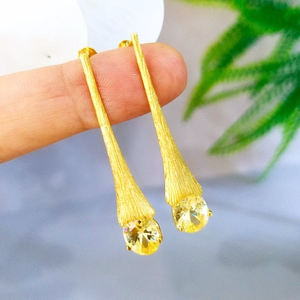 Meksika Topaz Özel Tasarım Küpe - KP998