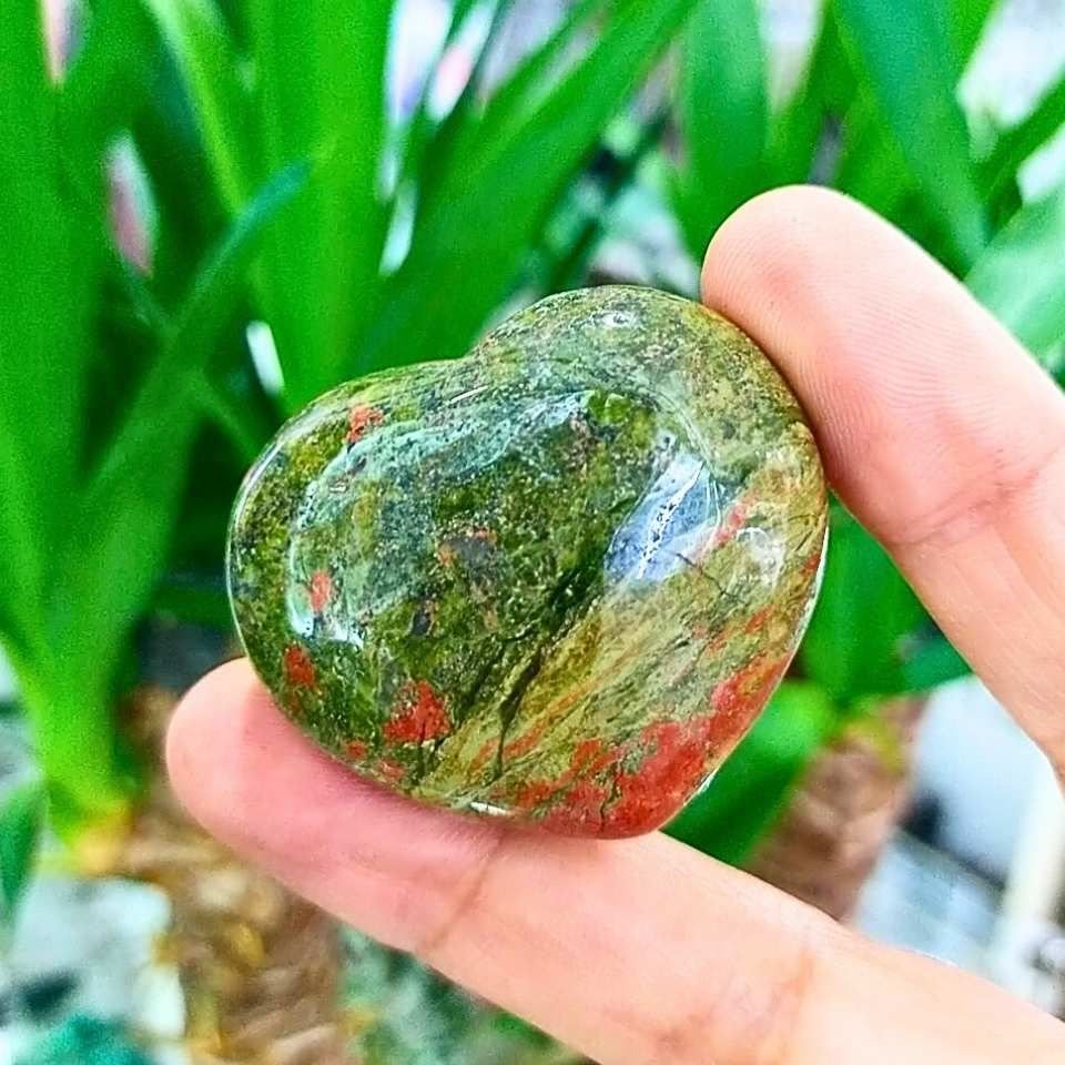 Unakit Stone Heart Object