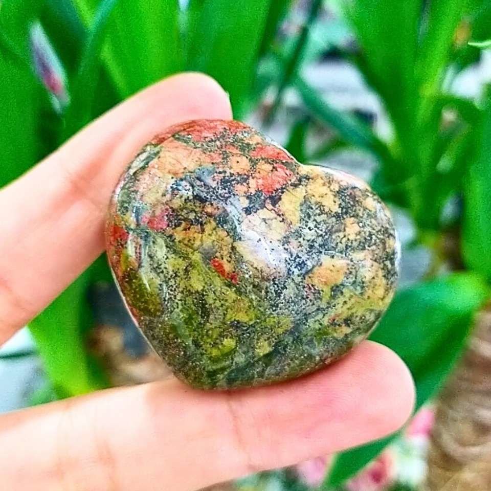 Unakit Stone Heart Object