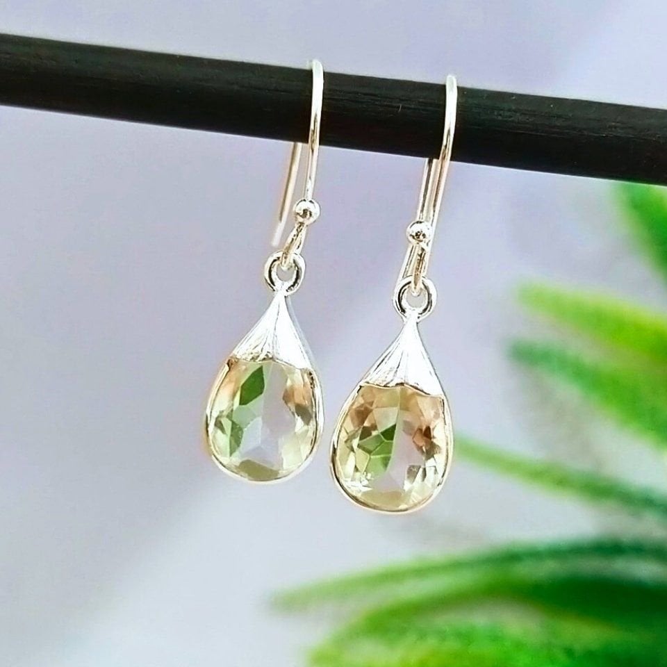 Topaz Taşı Doğal Taş Küpe - KP858