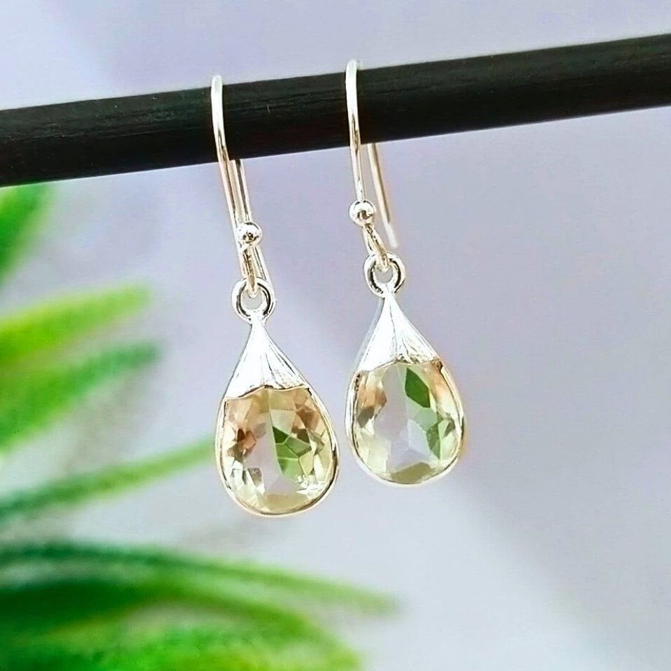 Topaz Taşı Doğal Taş Küpe - KP858