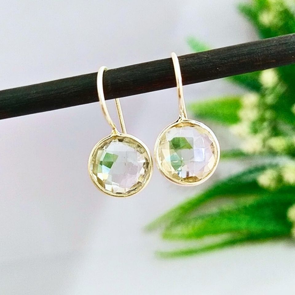 Topaz Taşı Doğal Taş Küpe - KP859