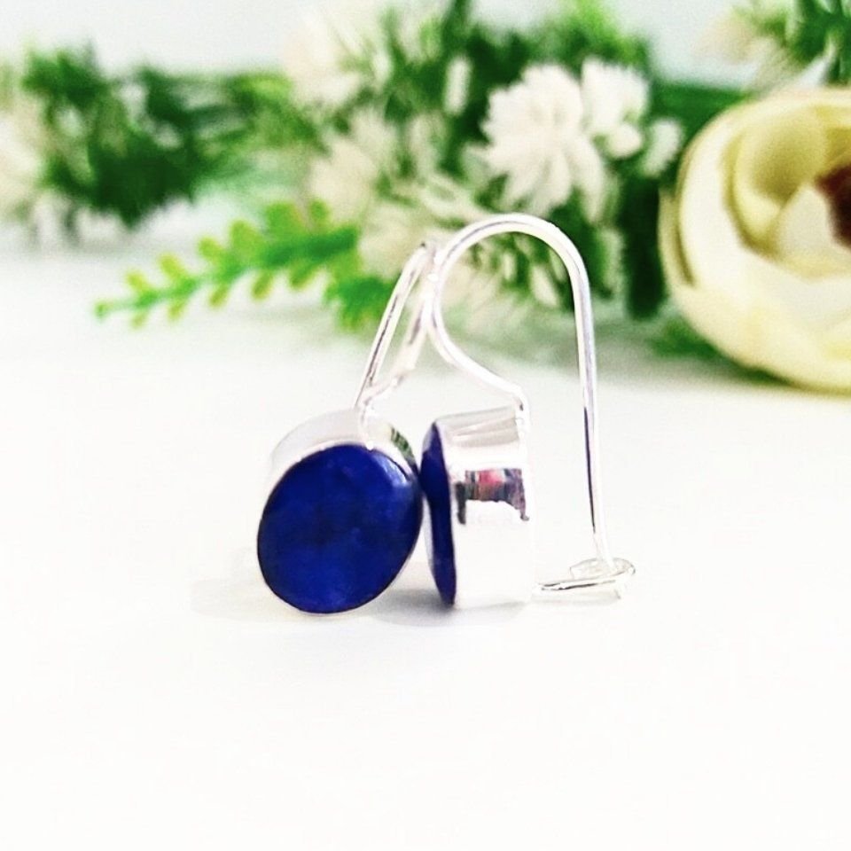 Safir Taşı Doğal Taş Küpe - KP861