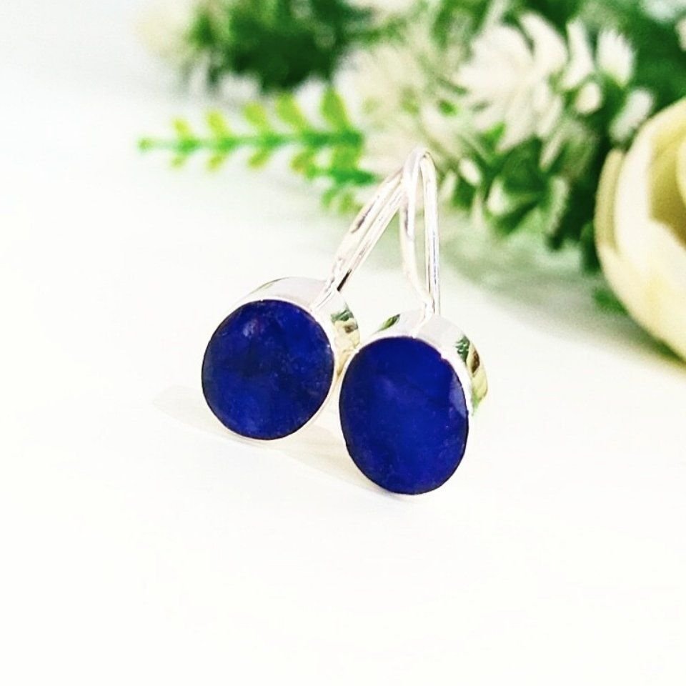 Safir Taşı Doğal Taş Küpe - KP861