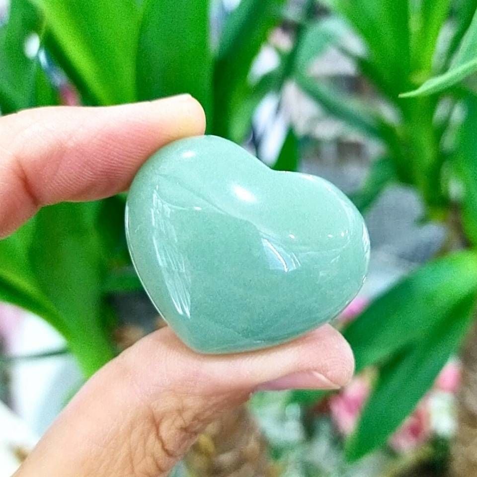 Aventurine Stone Heart Object