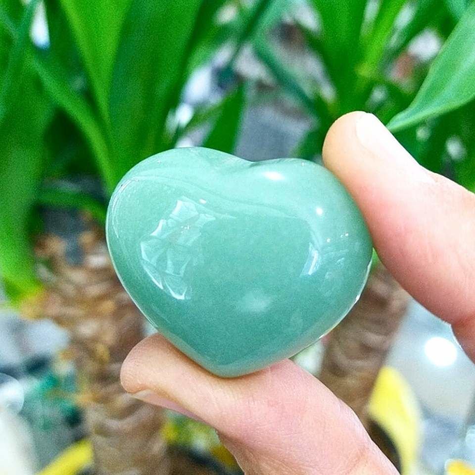 Aventurine Stone Heart Object
