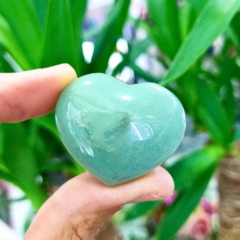 Aventurine Stone Heart Object