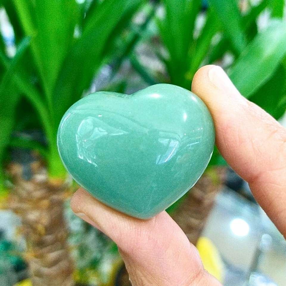 Aventurine Stone Heart Object