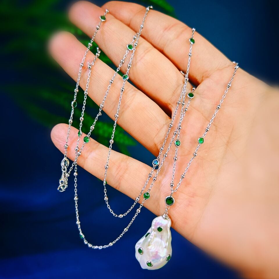 Barok İnci Özel Tasarım Kolye - TSR1407