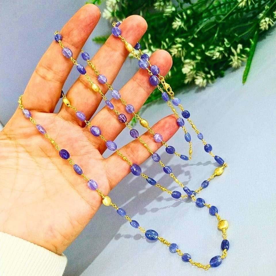 Tanzanit Taşı Özel Tasarım Kolye - TSR1237