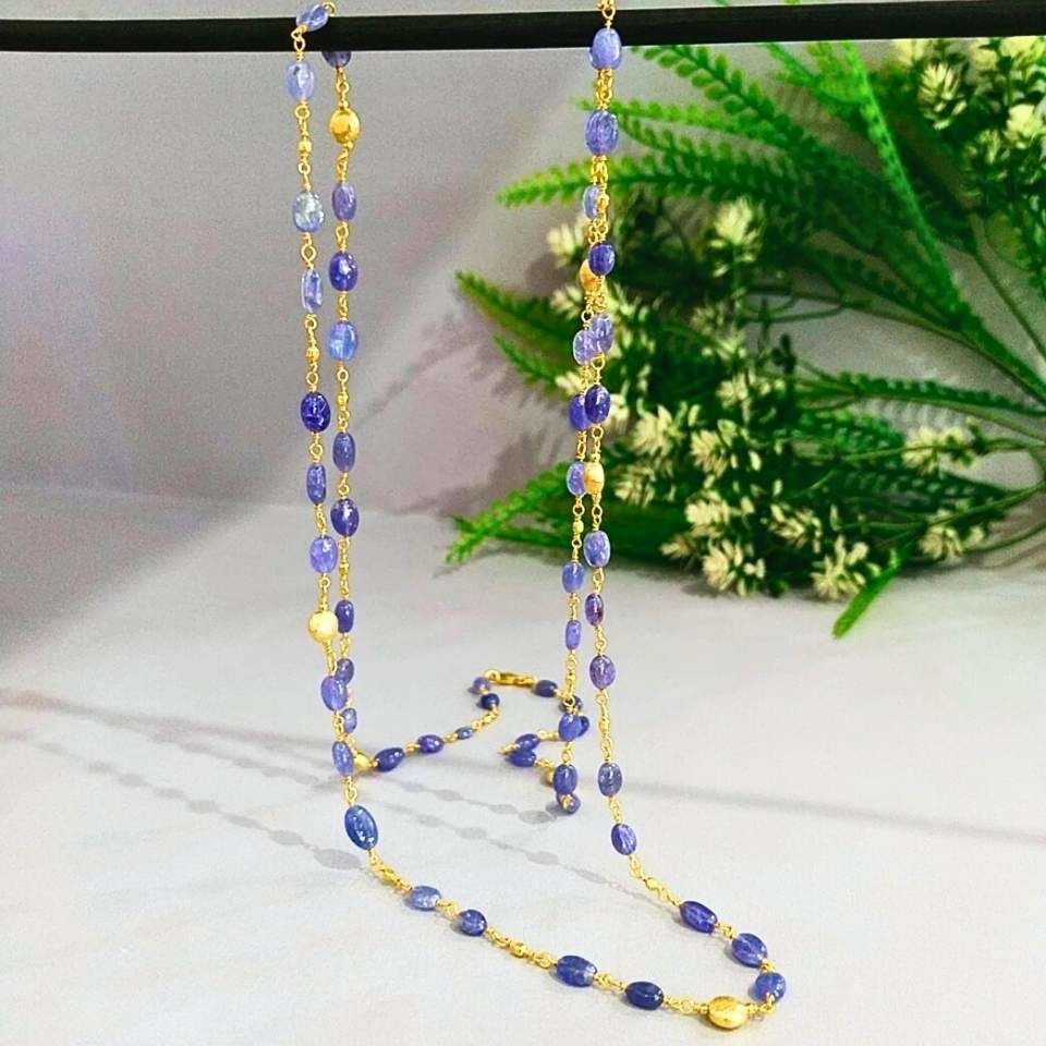 Tanzanit Taşı Özel Tasarım Kolye - TSR1237