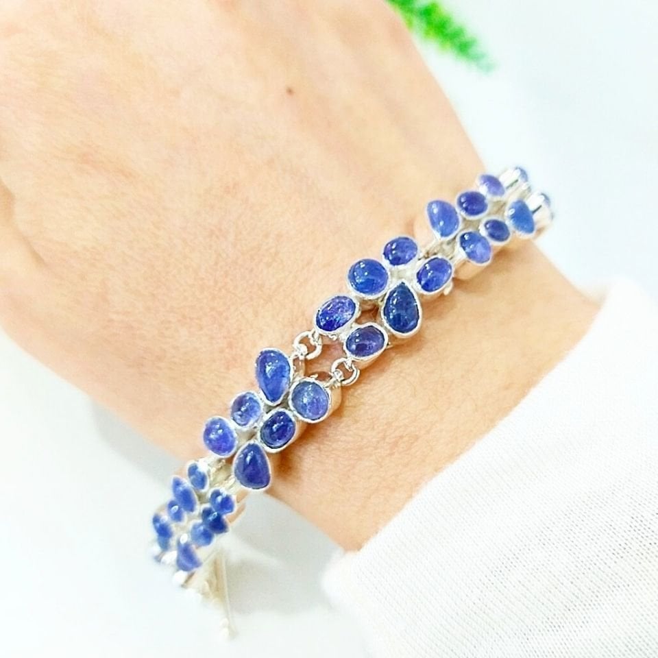 Tansanit-Stein-Sonderdesign-Armband - OTB156
