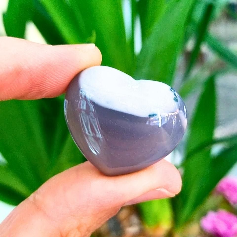 Chalcedon Stein Herz Objekt