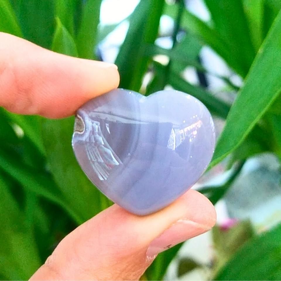 Chalcedon Stein Herz Objekt