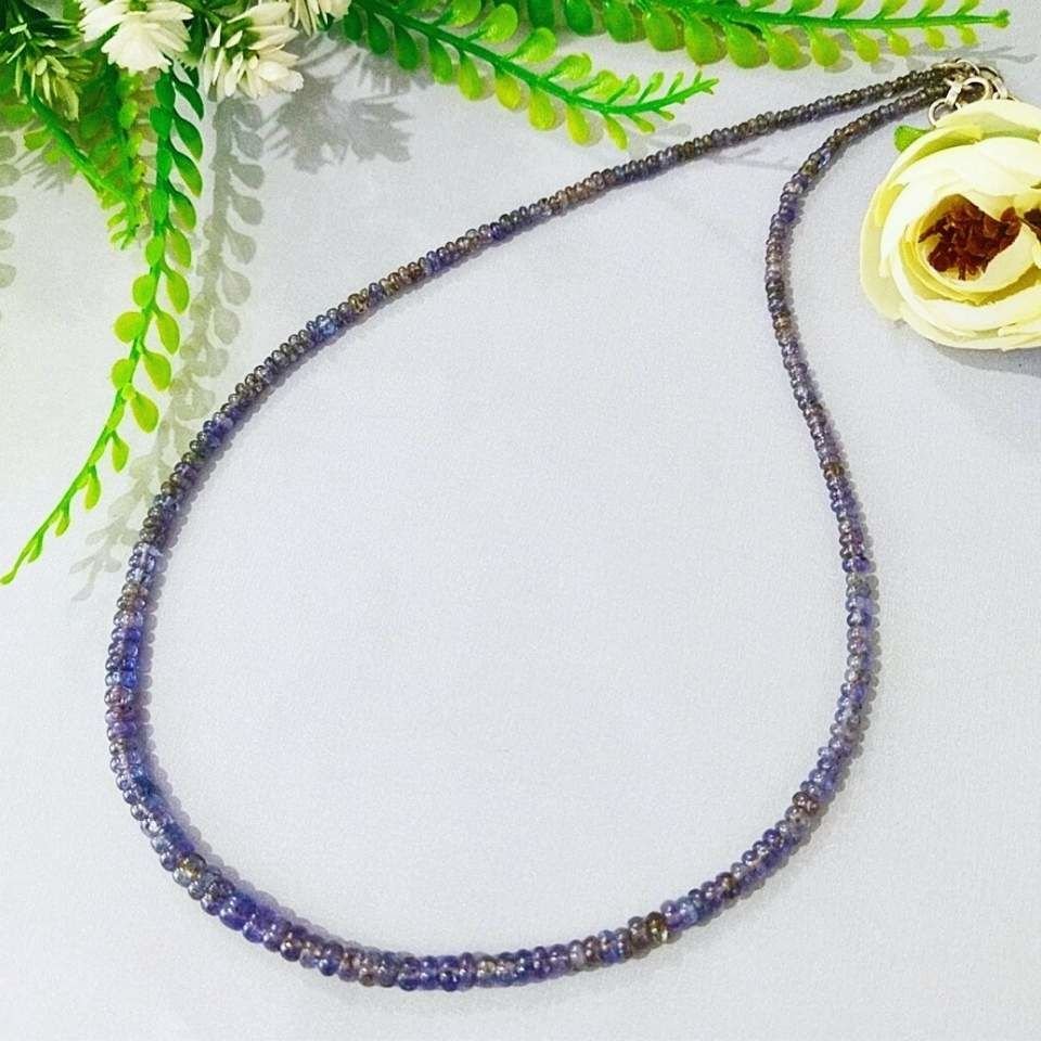 Tanzanit Taşı Kolye 41crt 3mm