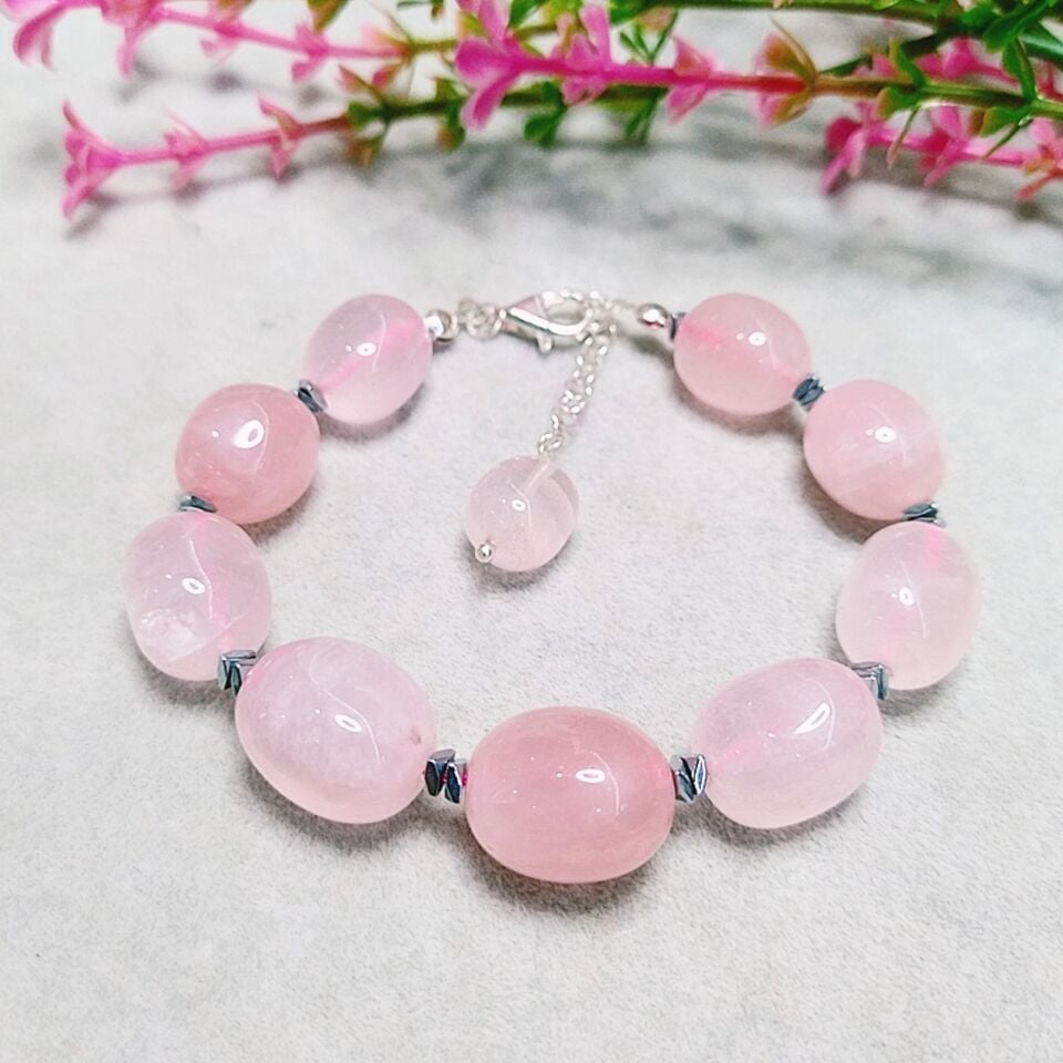 Pembe Kuvars Bileklik