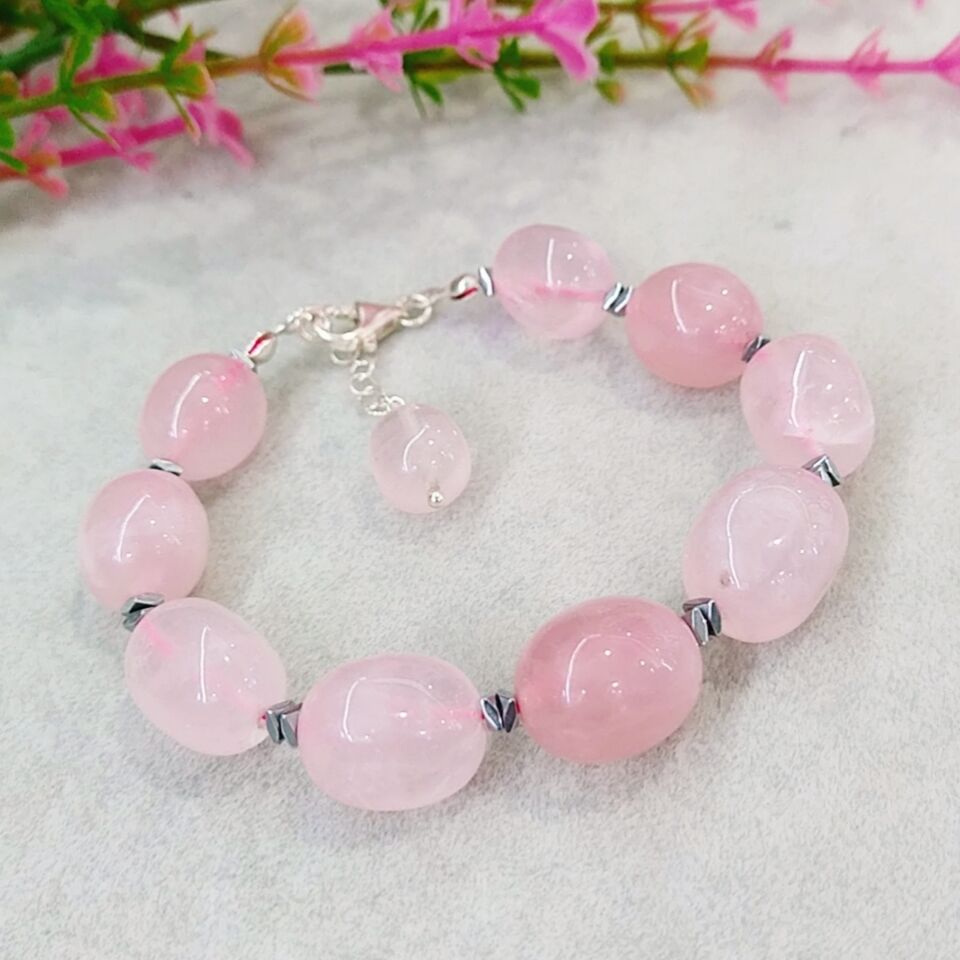 Pembe Kuvars Bileklik