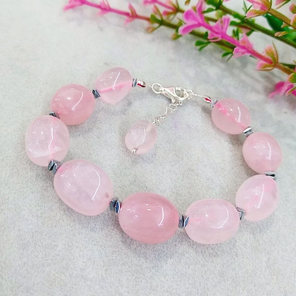 Pembe Kuvars Bileklik