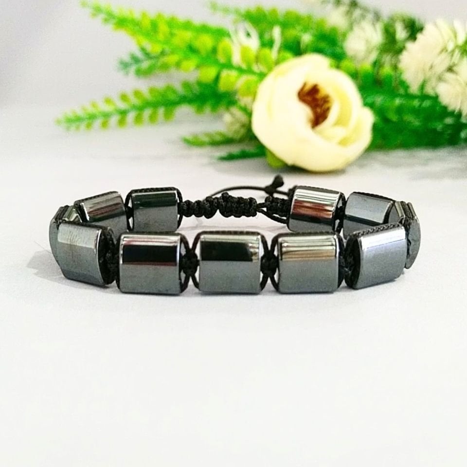 Hematit Makrome Doğal Taş Bileklik - BLK887