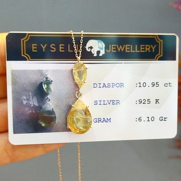 Diaspor Özel Tasarım Doğaltaş Kolye 10,95 ct