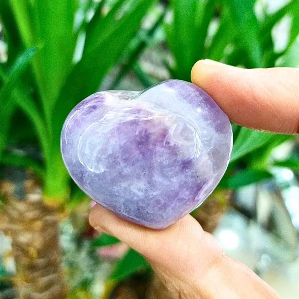Amethyst Stone Heart Object