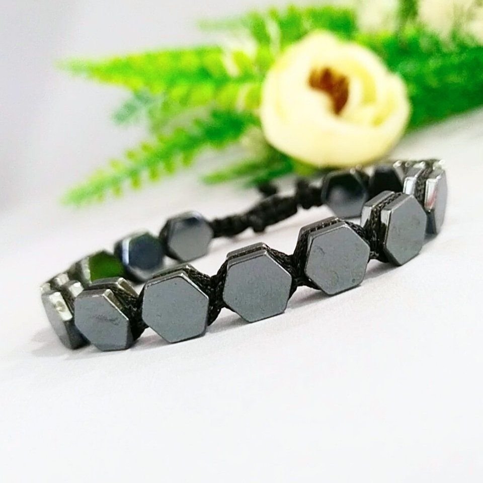 Hematit Makrome Doğal Taş Bileklik - BLK891