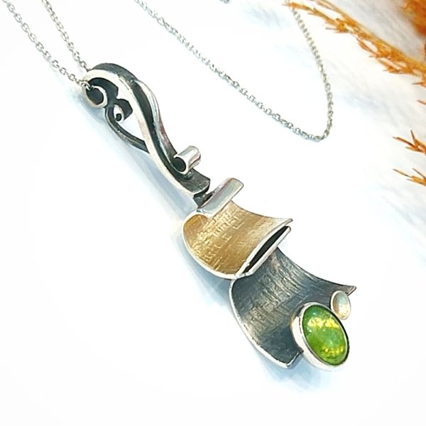 Zebercet Peridot Sonderdesign Halskette