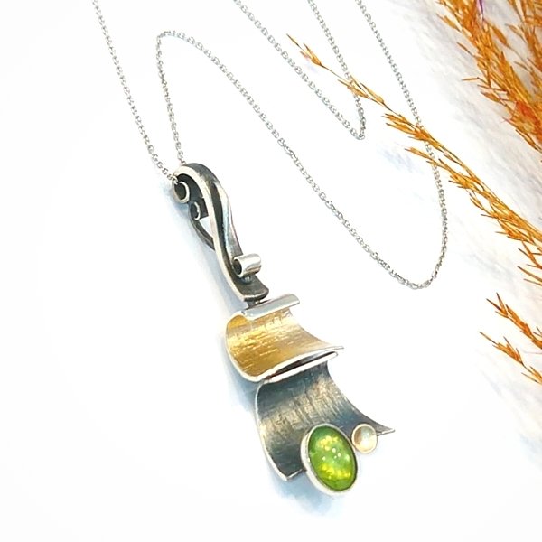 Zebercet Peridot Sonderdesign Halskette