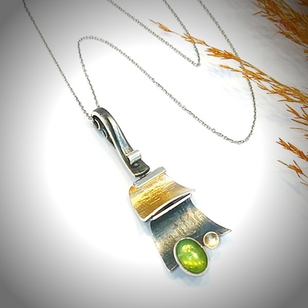 Zebercet Peridot Sonderdesign Halskette
