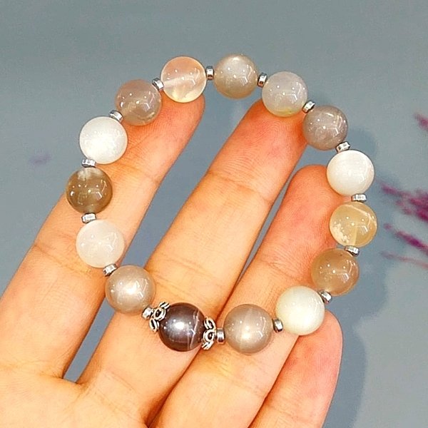 Rainbow Aytaşı Doğaltaş Bileklik 10 mm