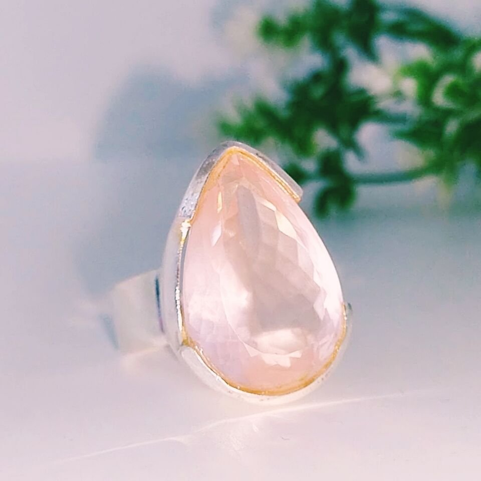Pembe Kuvars Özel Tasarım Yüzük