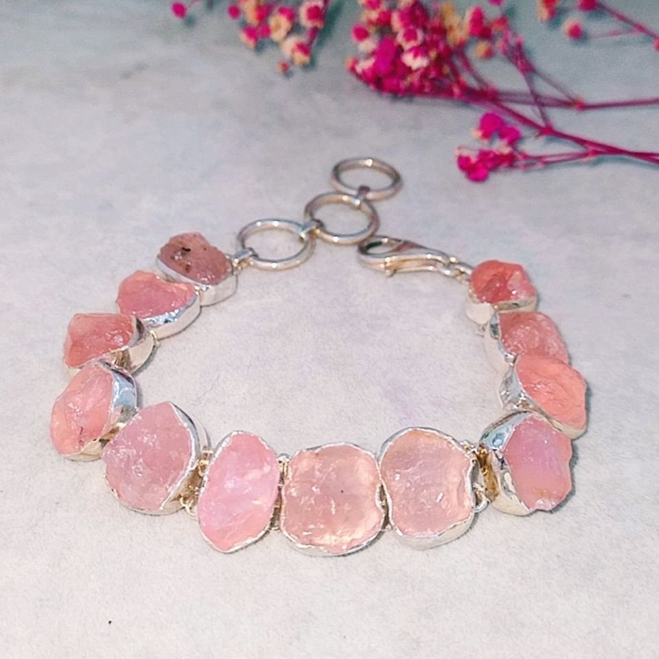 Pembe Kuvars Özel Tasarım Bileklik