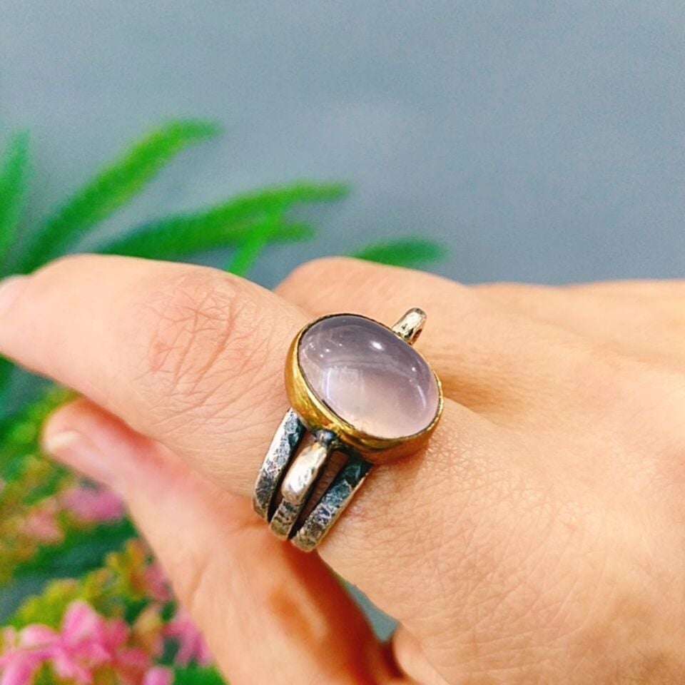 Rose Quartz Special Design Ring