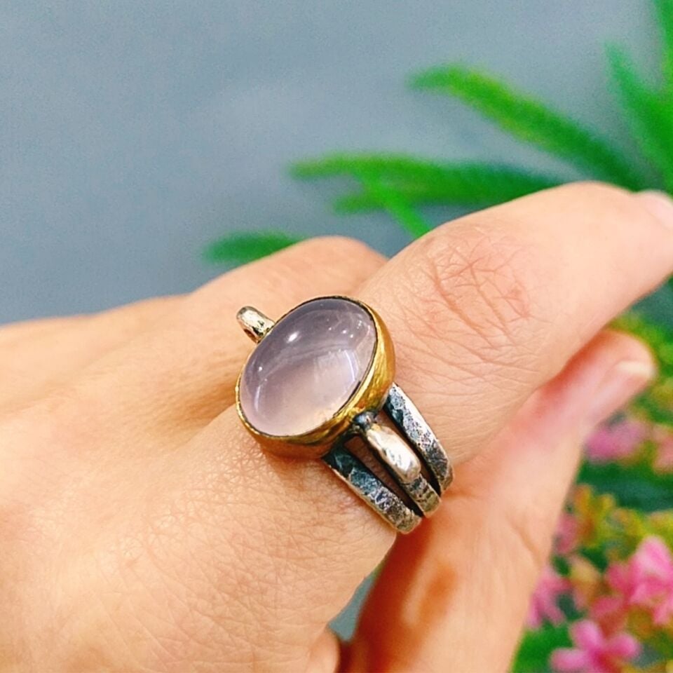 Rose Quartz Special Design Ring
