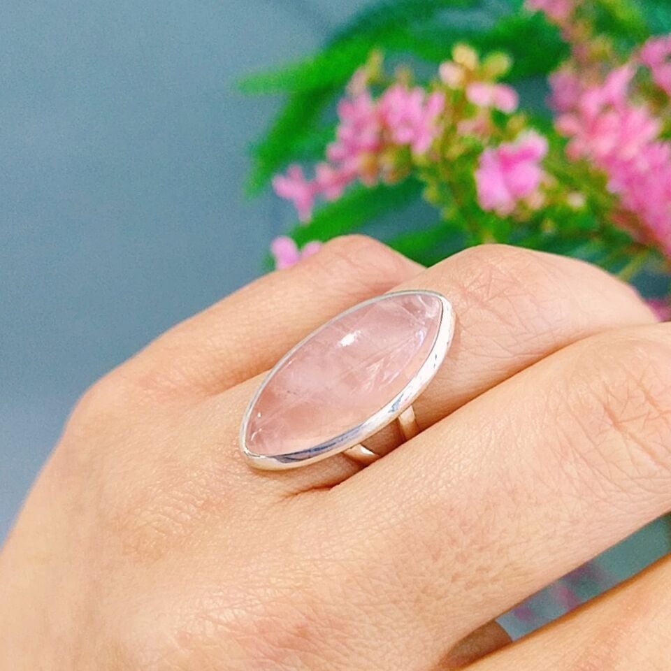 Pembe Kuvars Özel Tasarım Yüzük