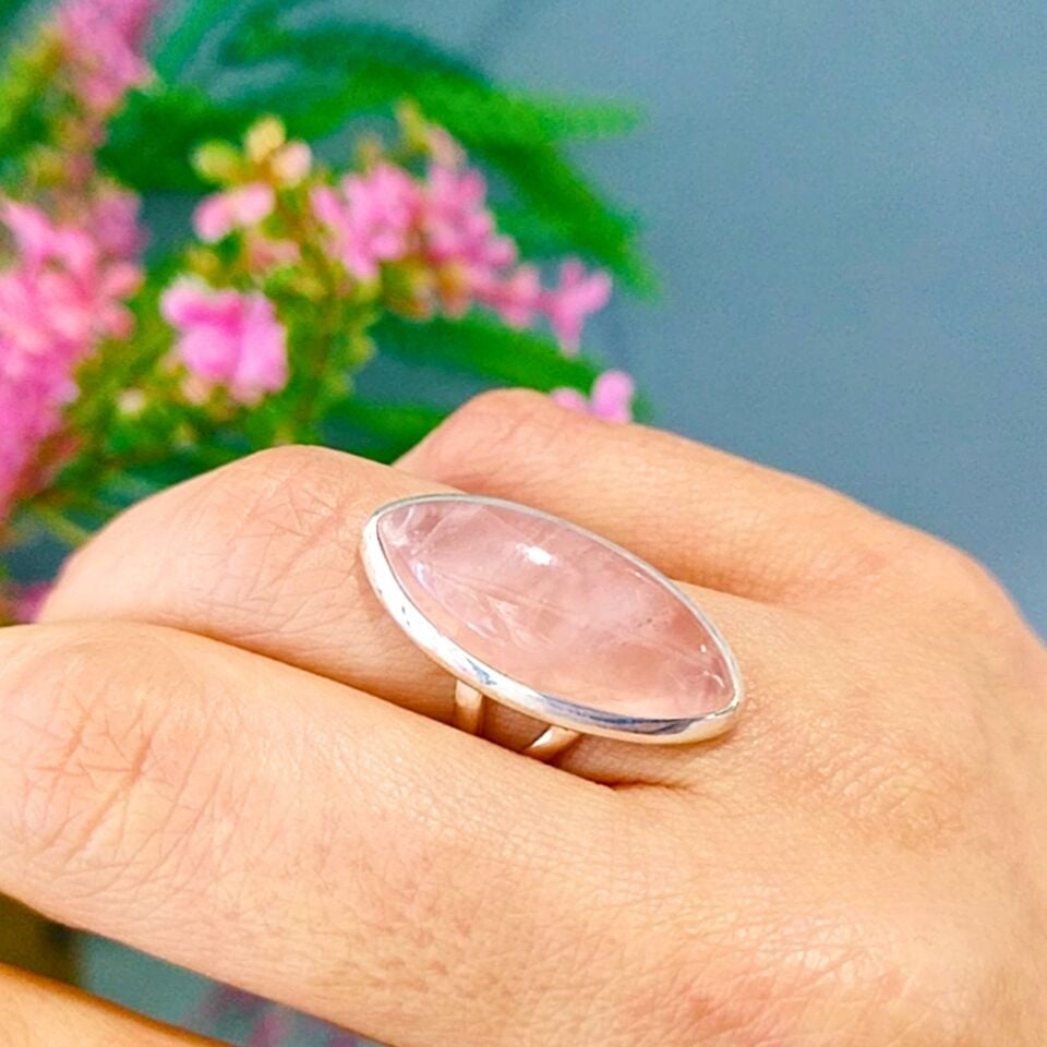 Pembe Kuvars Özel Tasarım Yüzük