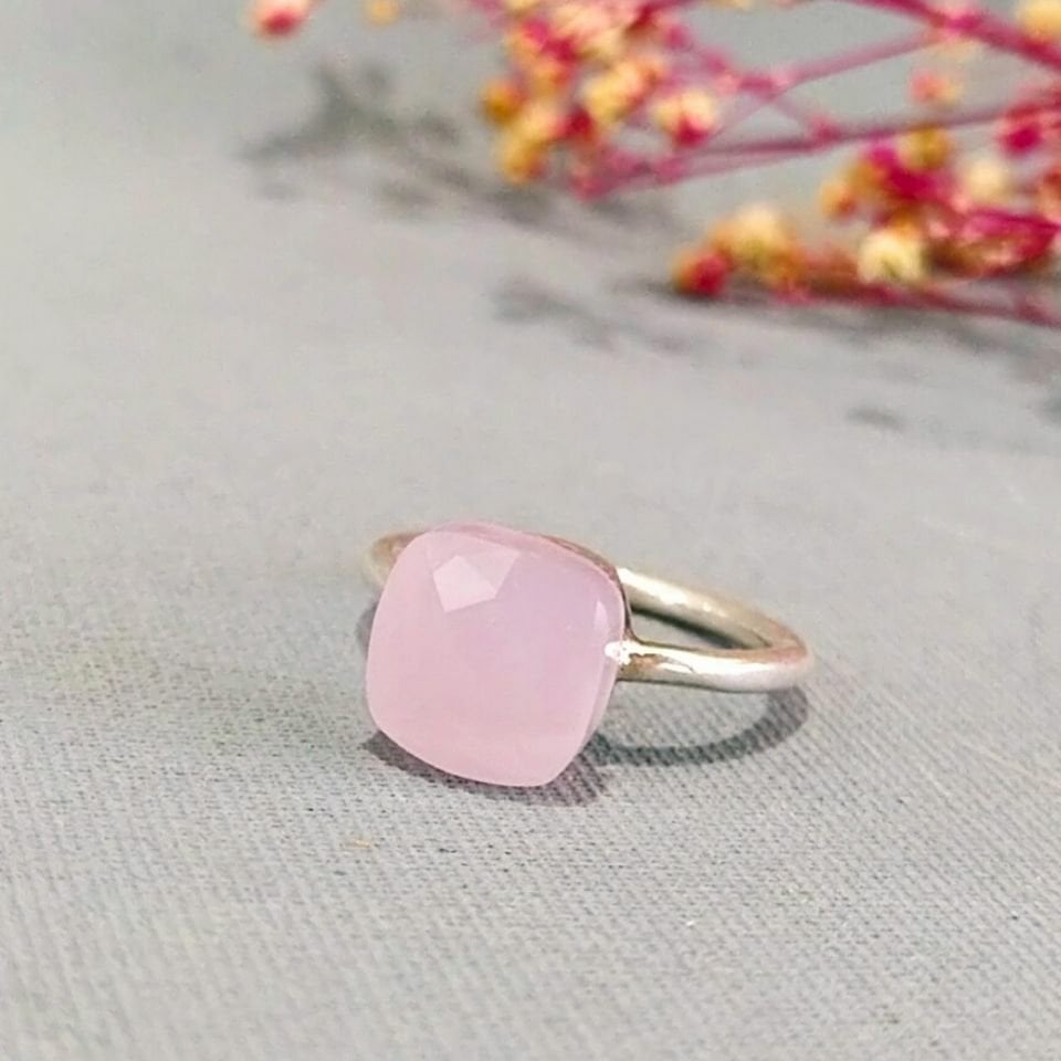 Pembe Kuvars Özel Tasarım Yüzük