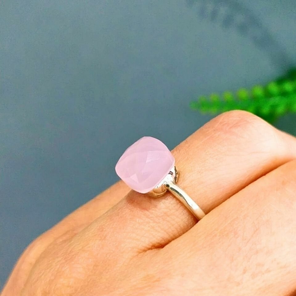 Pembe Kuvars Özel Tasarım Yüzük