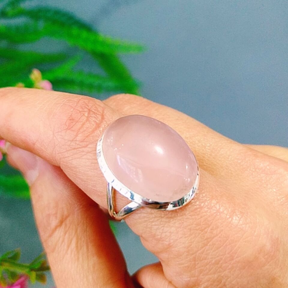Pembe Kuvars Özel Tasarım Yüzük