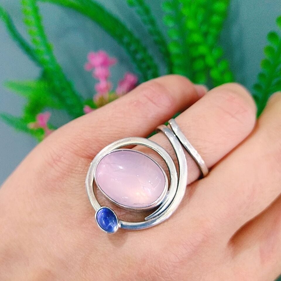 Pembe Kuvars Özel Tasarım Yüzük
