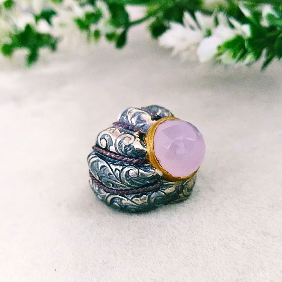 Rose Quartz Special Design Ring