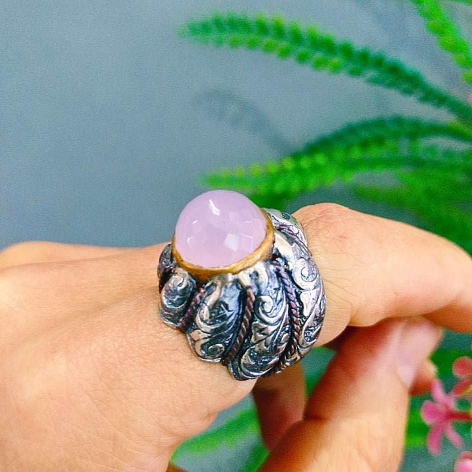 Rose Quartz Special Design Ring