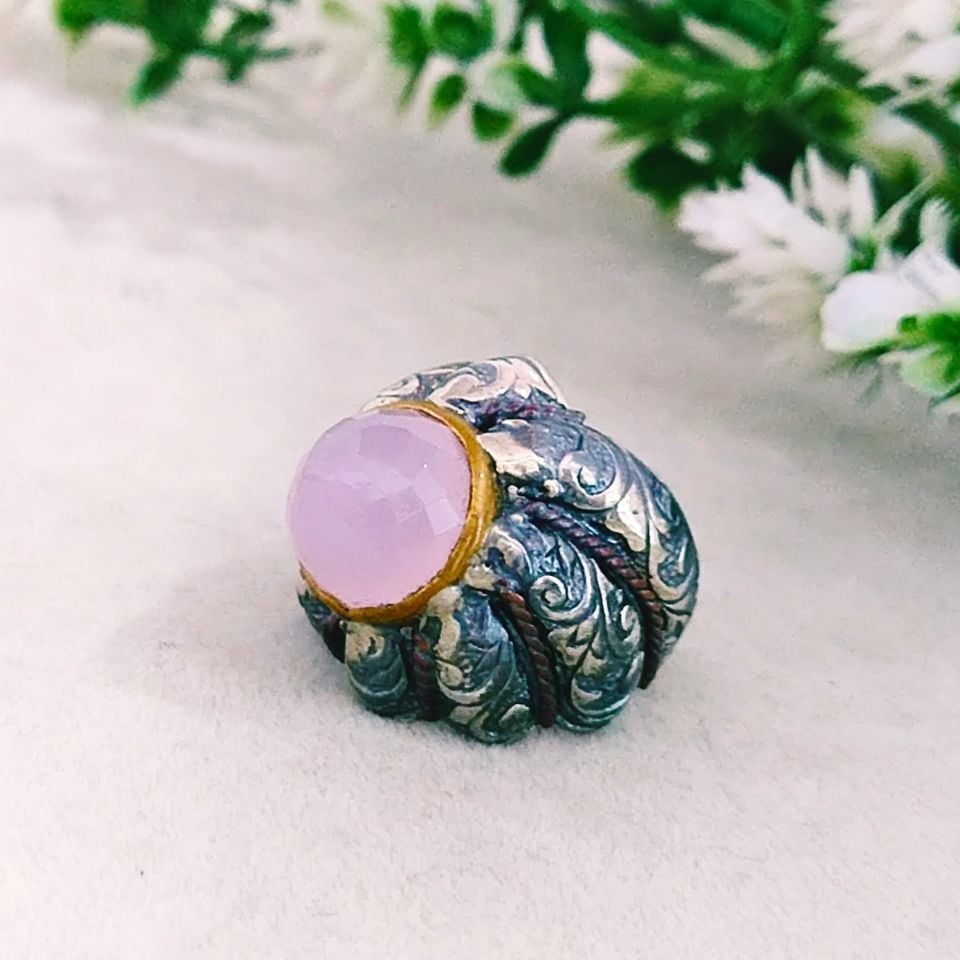 Rose Quartz Special Design Ring
