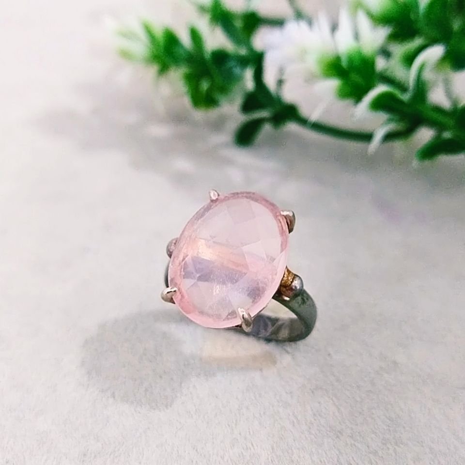Pembe Kuvars Özel Tasarım Yüzük