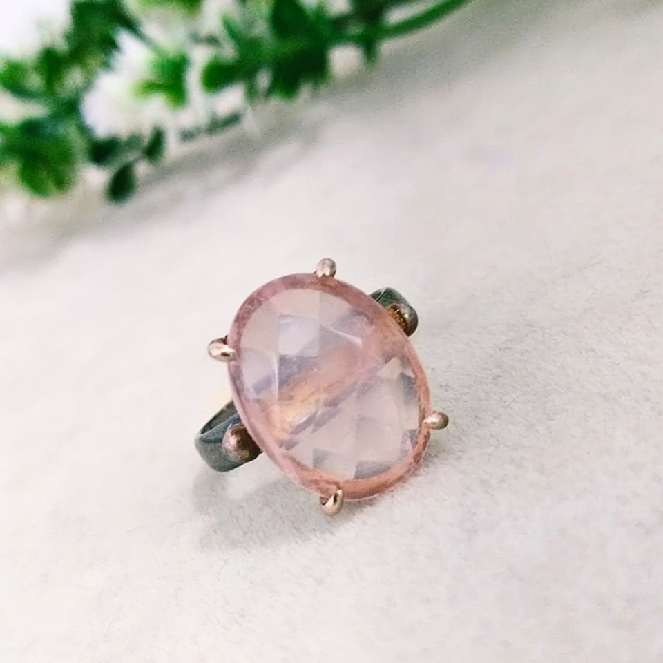 Pembe Kuvars Özel Tasarım Yüzük