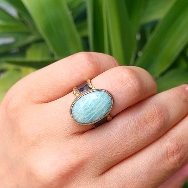 Amazonite Special Design Ring